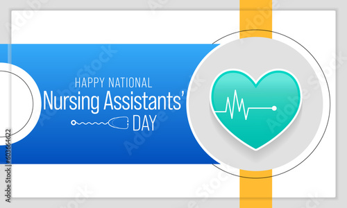 Nursing assistants day is observed every year in June, The main role of a CNA is to provide basic care to patients and help them with daily activities. vector illustration