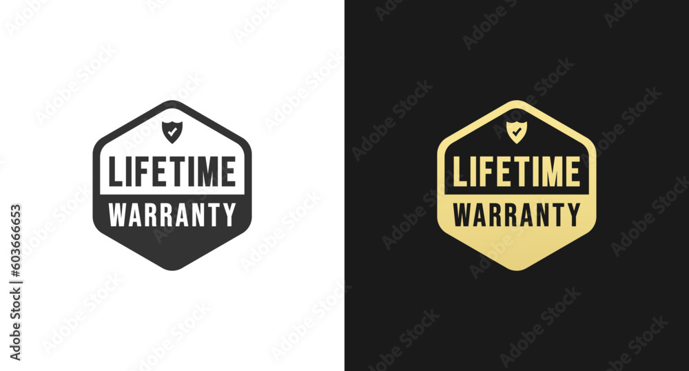 Lifetime warranty label or Lifetime warranty sign vector isolated in