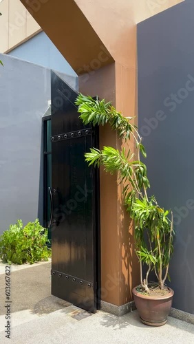 entrance to the house