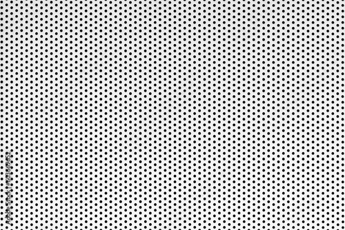 metal grid background with black holes, white pattern backdrop with dots in a grid