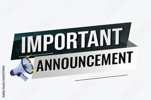 important announcement word concept vector illustration lines modern futuristic 3d style for landing page template ui web mobile app poster banner flyer background gift card coupon label wallpaper