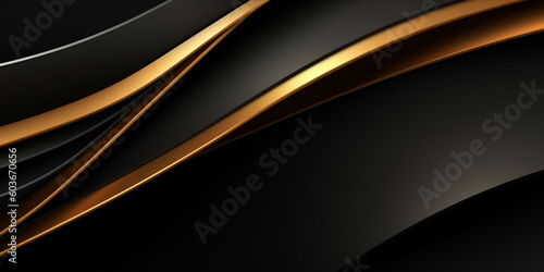 Luxury gold professional presentation background by generative AI tools photo
