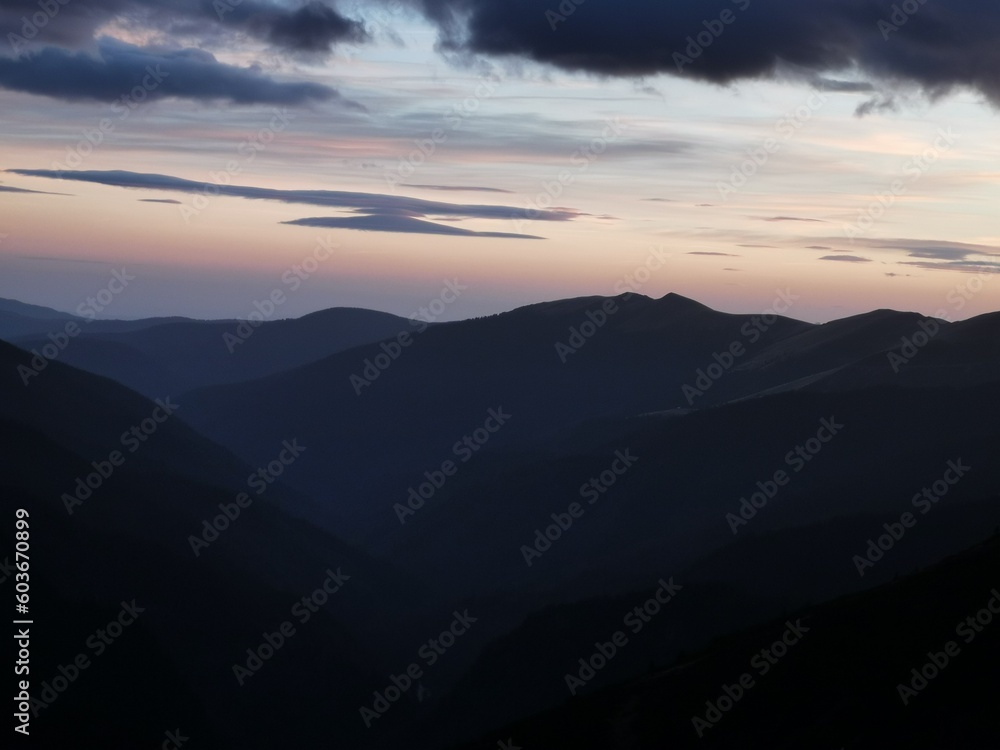 sunset in the mountains sunset in the mountains