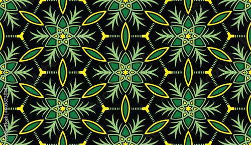 Geometric ethnic pattern seamless flower color. seamless pattern. Design for fabric,curtain,background,carpet,wallpaper,clothing,wrapping,Batik,mandalas,fabric,Vector illustration. pattern style.