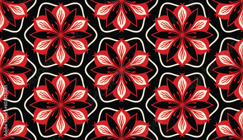 Geometric ethnic pattern seamless flower color. seamless pattern. Design for fabric,curtain,background,carpet,wallpaper,clothing,wrapping,Batik,mandalas,fabric,Vector illustration. pattern style.