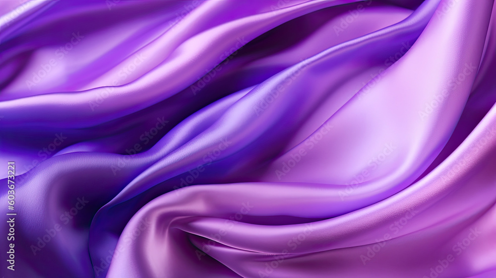 Obraz premium Gradient purple silk fabric background. Generative AI
