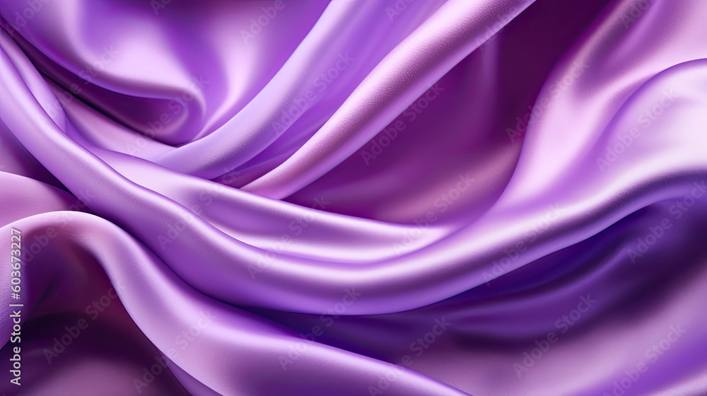 Obraz premium Gradient purple silk fabric background. Generative AI