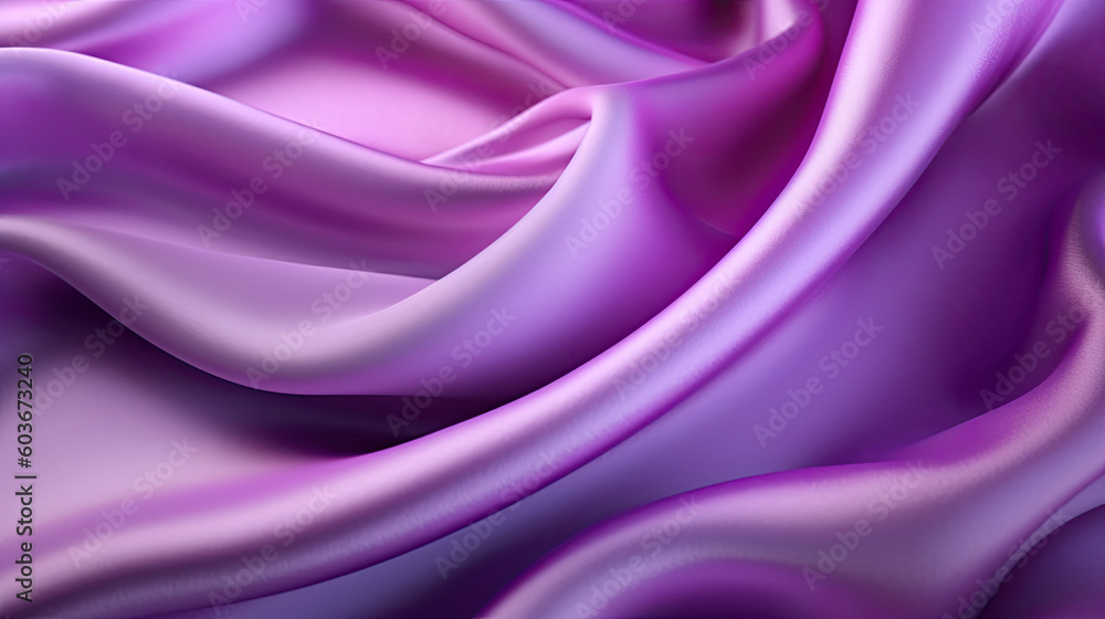 Fototapeta premium Gradient purple silk fabric background. Generative AI