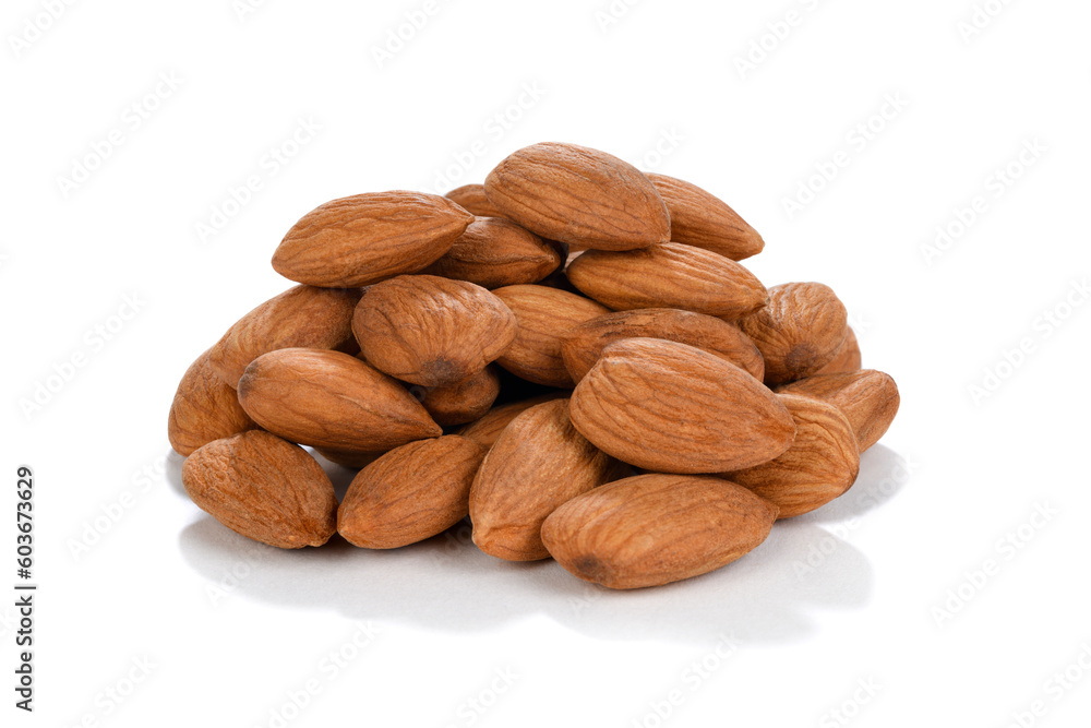 almonds isolated on white background almonds isolated on white background