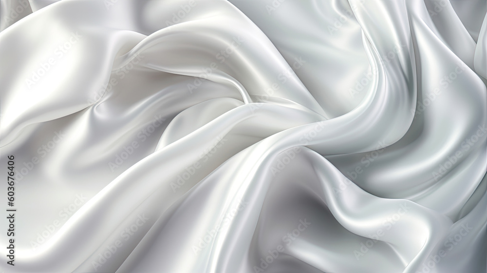 Gradient white silk fabric background. Generative AI Gradient white silk fabric background. Generative AI
