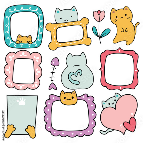 cute frame doodle, scrapbook element, graphic element