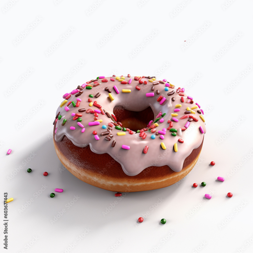donut with sprinkles - created with Generative AI technology donut with sprinkles - created with Generative AI technology