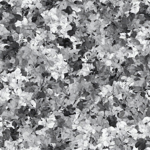 Flowers abstract illustration, seamless pattern. Created by a stable diffusion neural network. © homeworlds