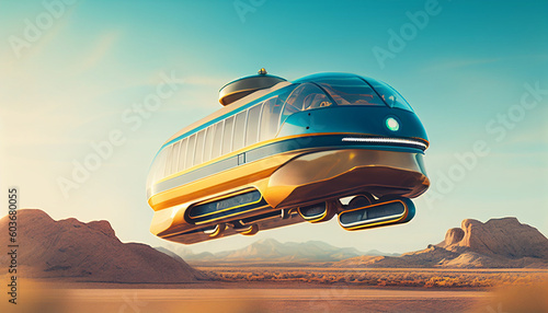 Electric flying transportation vehicle future public  peoplemover mobility technology photo