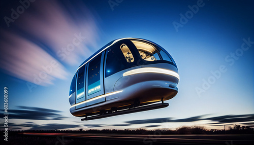 Electric flying transportation vehicle future public  peoplemover mobility technology photo