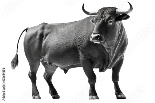 bull on a transparant background  PNG  Generative Ai