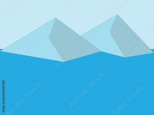 Vector illustration mountain landscape view suitable for your design