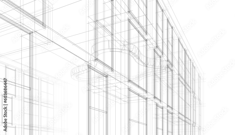 Modern office building concept 3d rendering Modern office building concept 3d rendering