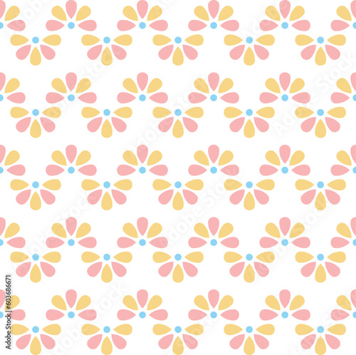 Simple, colorful, abstract, geometric pattern design background. Pattern graphic used for wallpaper, tile, fabric, textile.