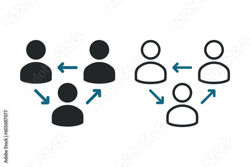 Person relation icon. Illustration vector