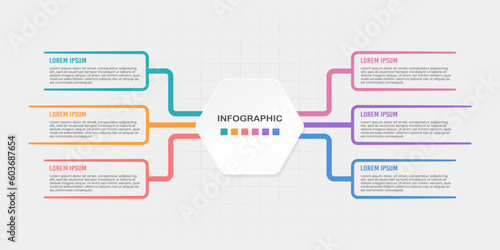 Business organogram chart infographics structure management. Organization, Planning, Mind Map. Vector illustration.	