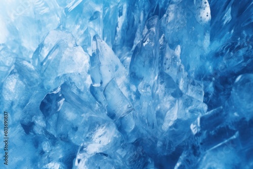A blue shimmering wall of ice (Generative AI, Generativ, KI) 