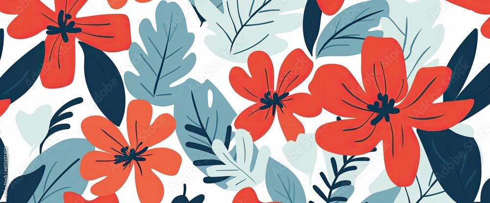 flowers and foliage colorful pattern spring summer background flowers and foliage colorful pattern spring summer background
