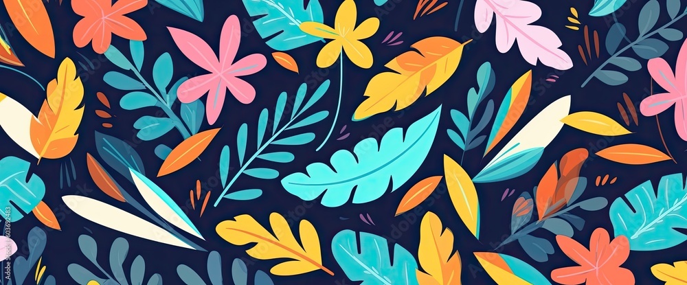 flowers and foliage colorful pattern spring summer background flowers and foliage colorful pattern spring summer background