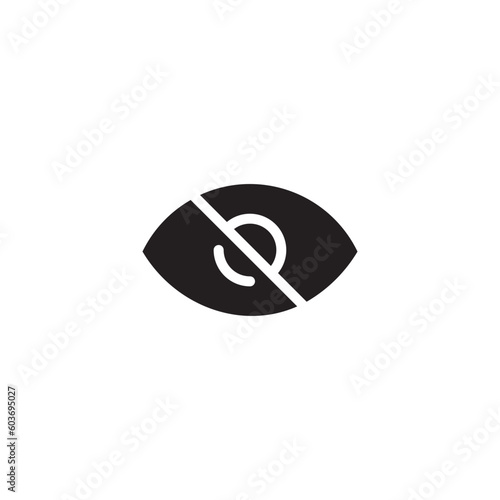 Eye Disable Text Icon