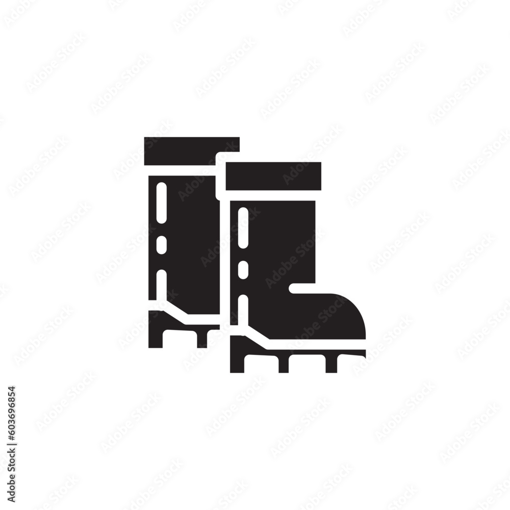Boots Shoes Rubber Icon Boots Shoes Rubber Icon