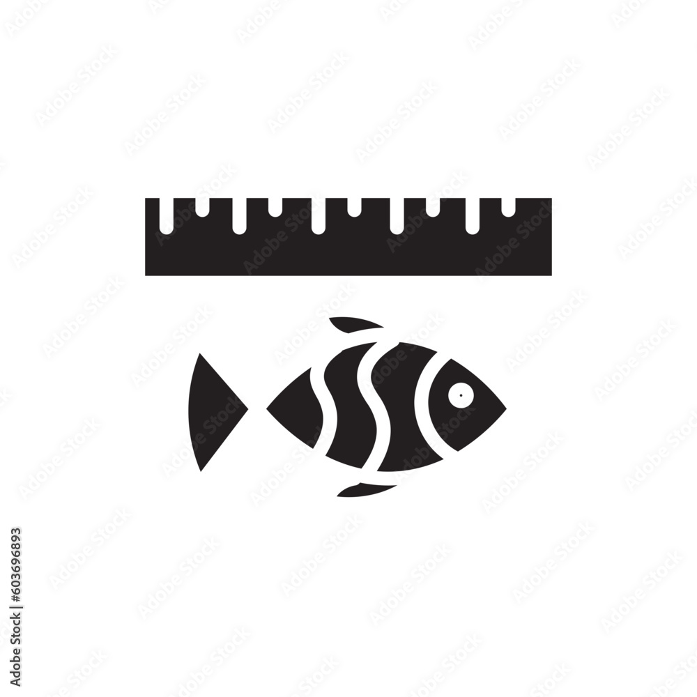 Obraz premium Fish Size Measure Icon