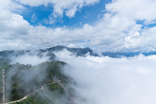 clouds over the mountains