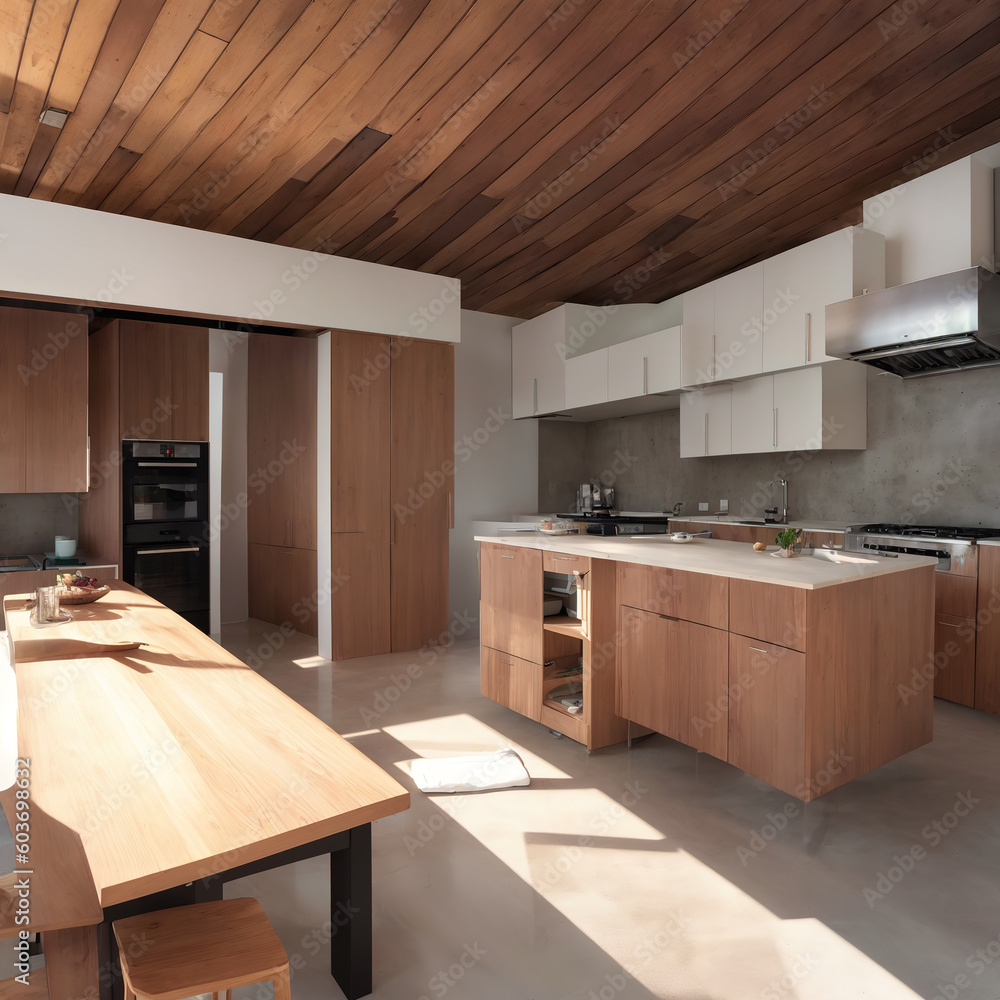 Generative AI, Modern casual decoration style kitchen Generative AI, Modern casual decoration style kitchen