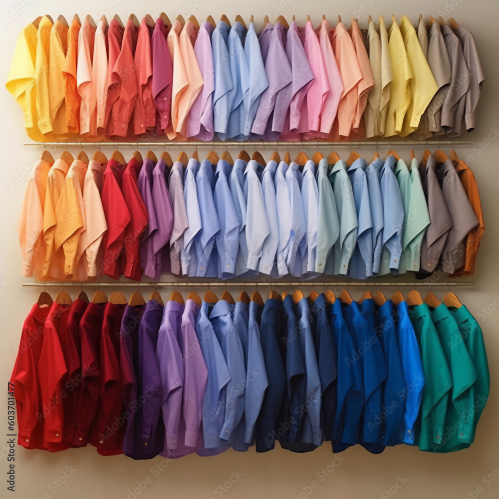 The same shirt in a variety of colors - generative AI
