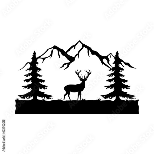 Elk in the Wild, Deer in the Forest and Mountain