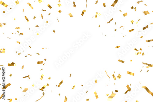 3D gold confetti that floats down to celebrate photo