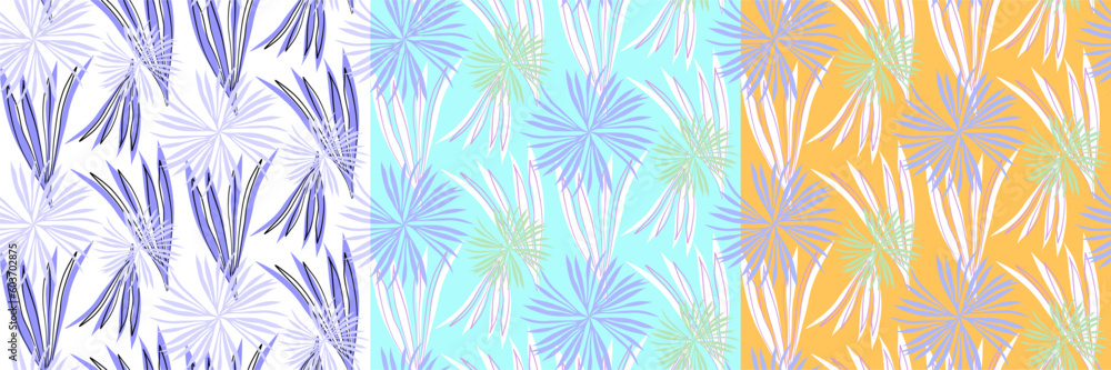 Vector seamless half-drop pattern, with flowers Vector seamless half-drop pattern, with flowers