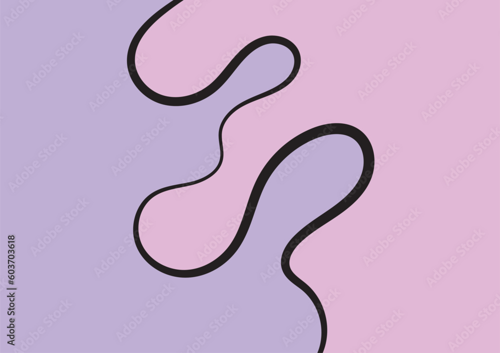 purple pink background with black line wave