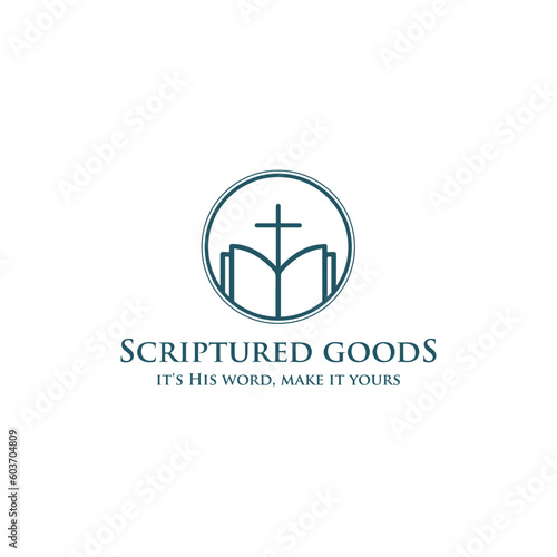 Modern and simple logo design for Cristian education, Catholicism , bible and Jesus learning 