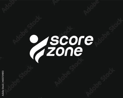 Minimalist modern and abstract monogram based sports logo design for Gym and Sports coaching, Gym business, Swimming industry.