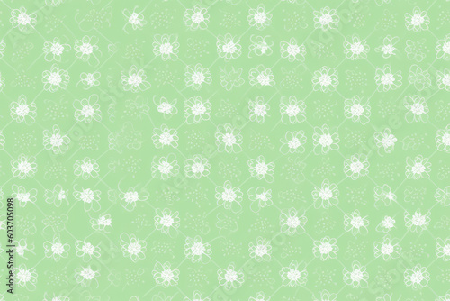 cute tiny white on pastel green background