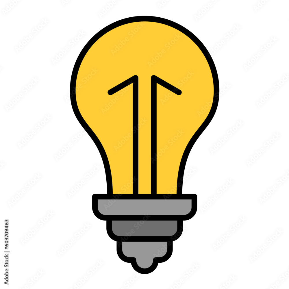 Light Bulb Line Color Icon Light Bulb Line Color Icon