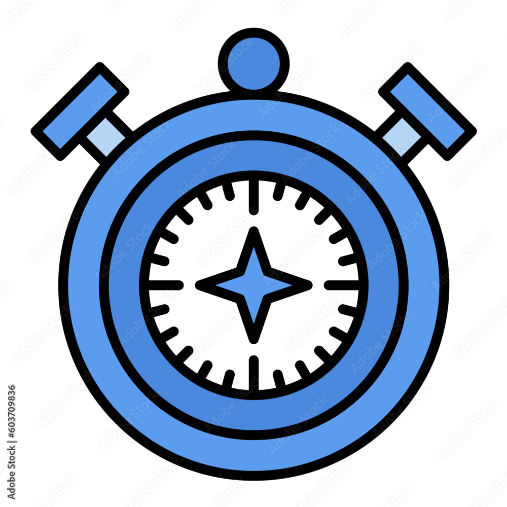 Compass Line Color Icon