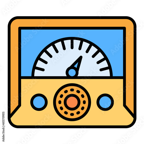 Ammeter Line Color Icon
