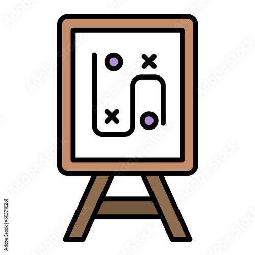 Strategy Line Color Icon