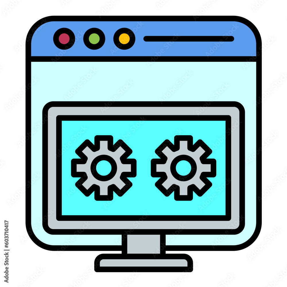 Development Line Color Icon Development Line Color Icon