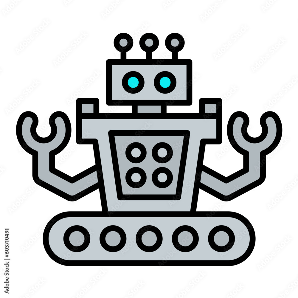 Fototapeta premium Robotics Line Color Icon