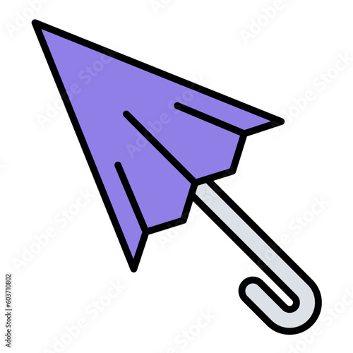 Closed Umbrella Line Color Icon