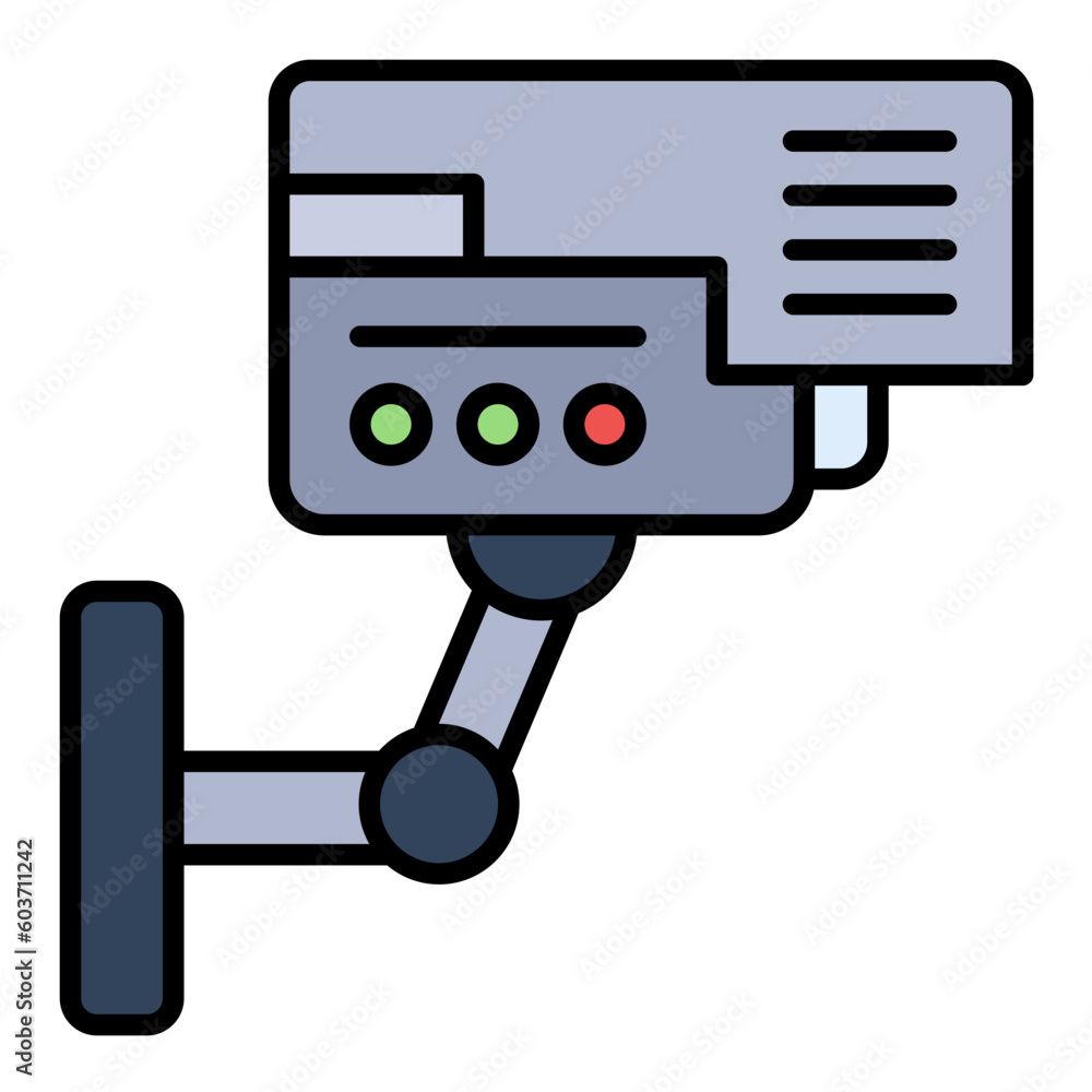 Cctv Line Color Icon Cctv Line Color Icon
