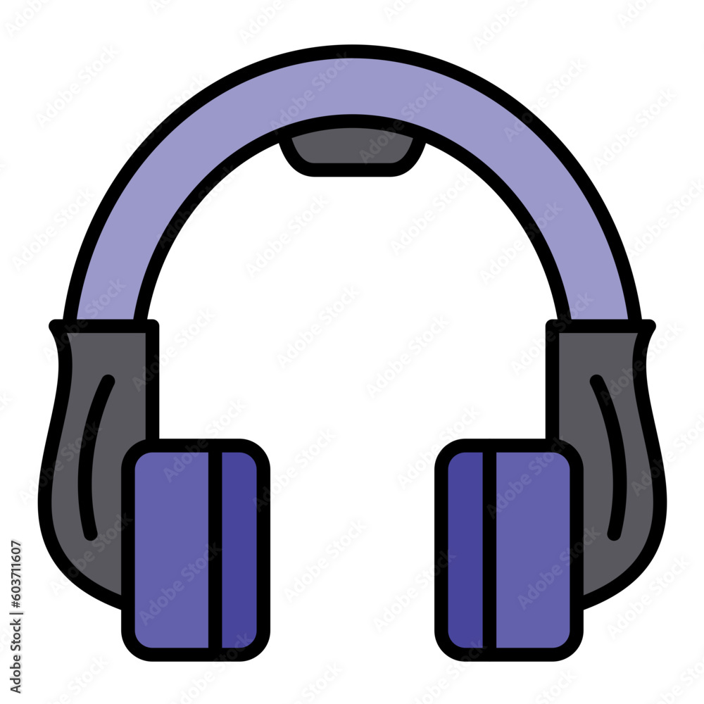 Headphones Line Color Icon Headphones Line Color Icon